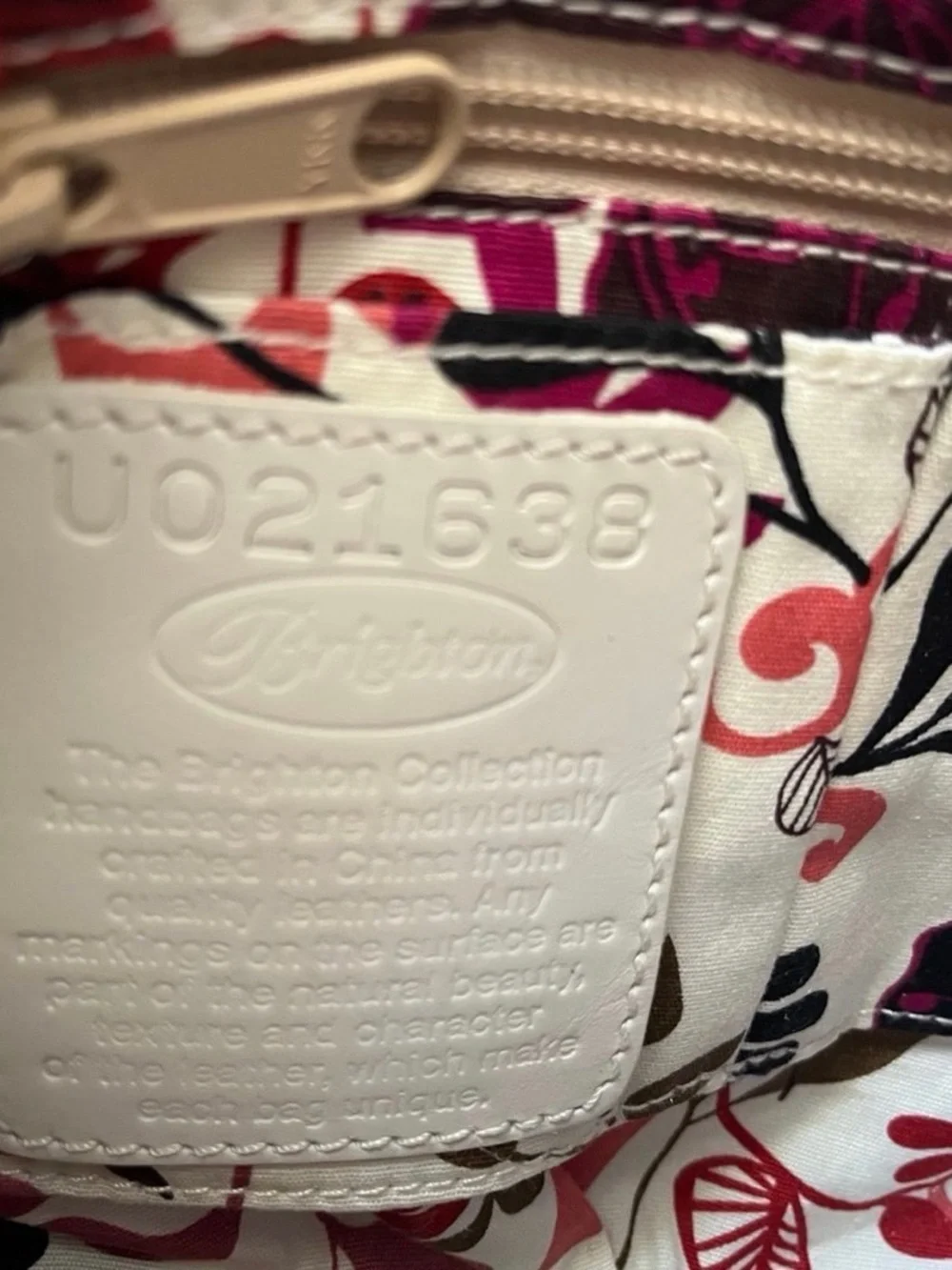 EUC Brighton Cream White Pebbled Leather Shoulder Bag Braided